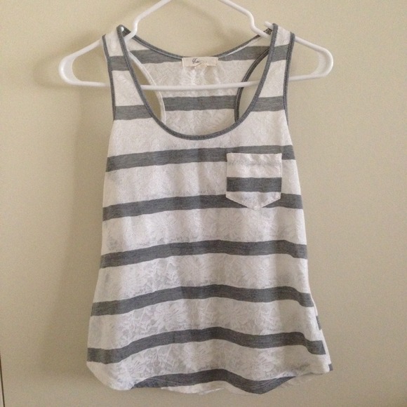 🌻SOLD🌻Forever 21 Lace Striped Tank Top
