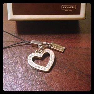 Coach Heart Shaped Phone Charm