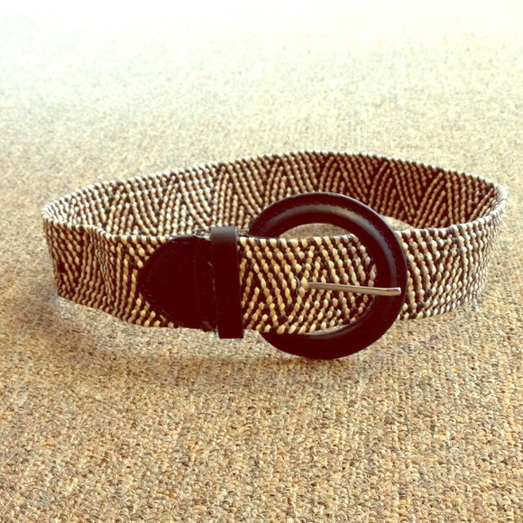 Black and Tan Woven Belt