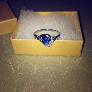 Lindy Star Ring, lab created, 10K white gold