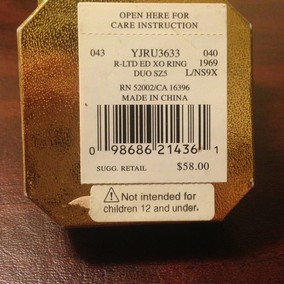 Juicy Couture "XO" Silver ring - Picture 2 of 2