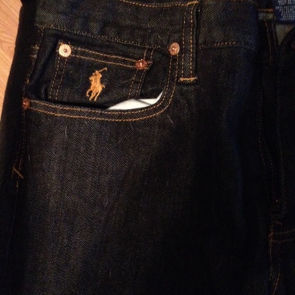 BRAND NEW RALPH LAUREN STRAIGHT LEG DARK JEANS.