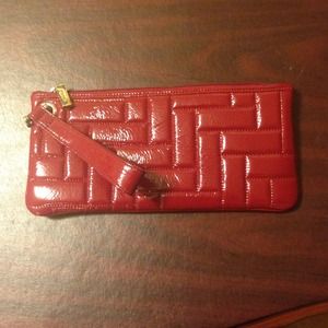 Hobo Int'l  deep red patent leather wristlet