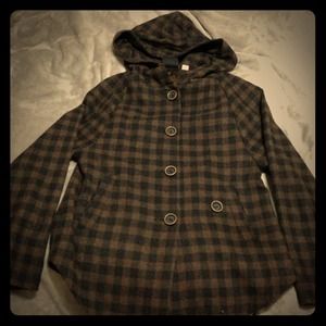 Black and brown checkered jacket
