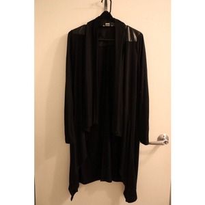 Black long cardigan