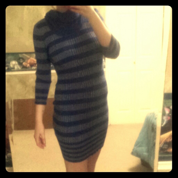 PINK ROSE royal blue sweater dress