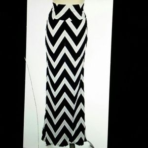 Black and white chevron skirt