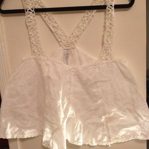 Free people white cotton top