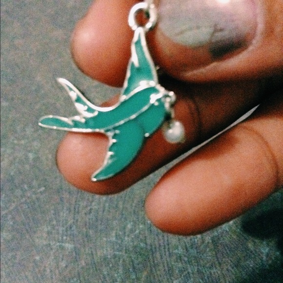 Turquoise bird earrings💕 - Picture 3 of 4