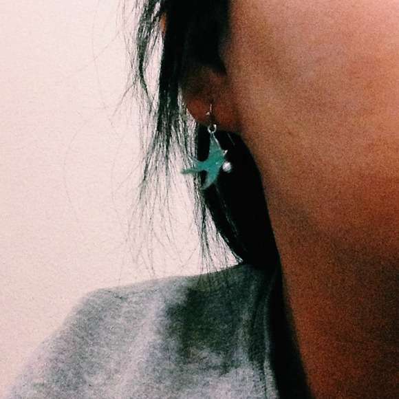 Turquoise bird earrings💕 - Picture 4 of 4
