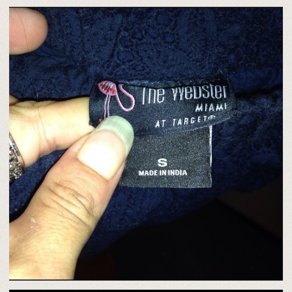 The Webster Miami for target eyelet skirt. Navy - Picture 3 of 4