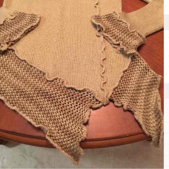 Boho Knit Peasant Sweater.  Size Medium - Picture 3 of 4