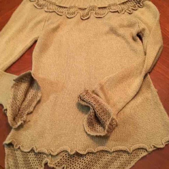 Boho Knit Peasant Sweater.  Size Medium - Picture 4 of 4