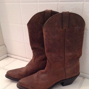 Leather cowboy boots