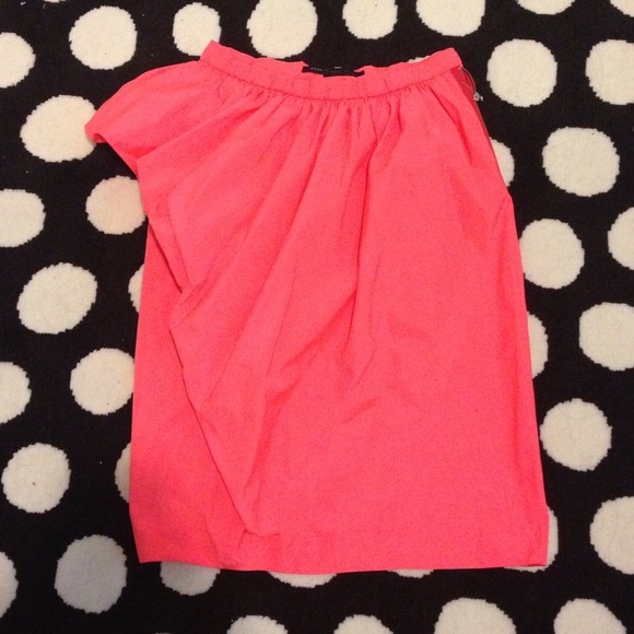 Marc by Marc Jabobs Neon Coral Draped Skirt - Picture 4 of 4
