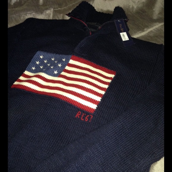 Polo Ralph Lauren Sweater, American Flag Sweater - Picture 2 of 4