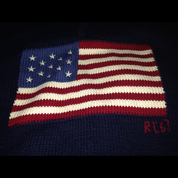 Polo Ralph Lauren Sweater, American Flag Sweater - Picture 3 of 4