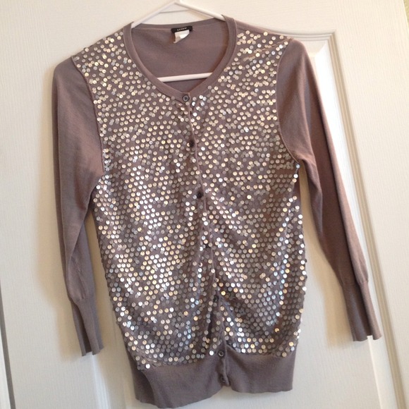 J Crew Sequin 3/4 sleeve Cardigan - Picture 2 of 4