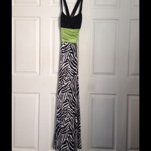 Zebra print semi-formal dress