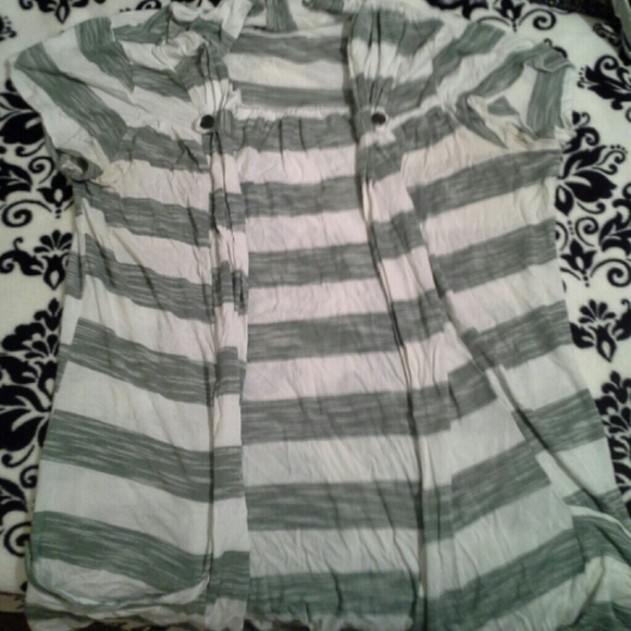 Cute white green cardigan