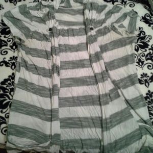 Cute white green cardigan