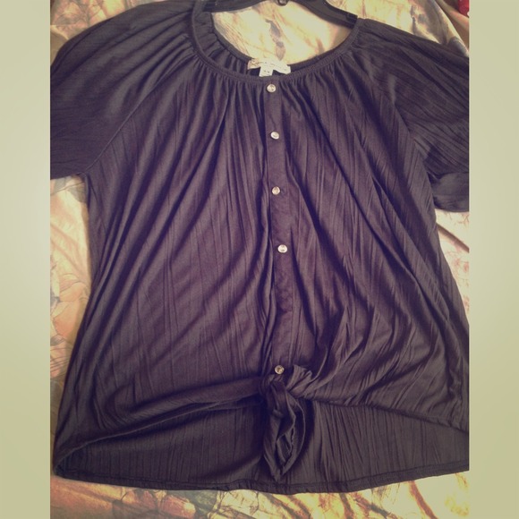 Grey button up Silky shirt