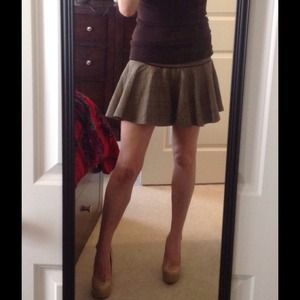 Forever21 brown plaid skirt