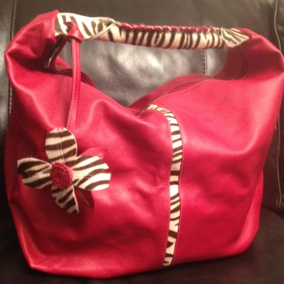 Unique red leather purse