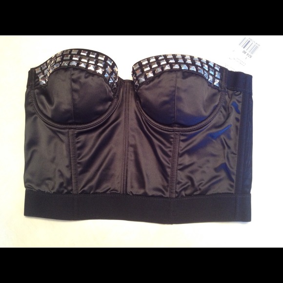 Satin Studded Corset - Picture 3 of 4