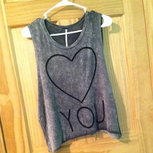 NWOT "Heart" you muscle tank