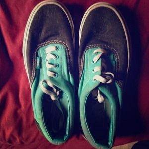 Light blue and black vans