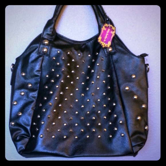 Black studded bag