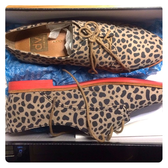 DV leopard suede oxfords