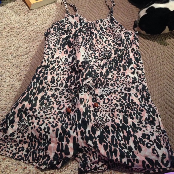 Leopard print romper
