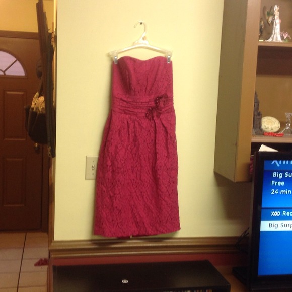 Lace strapless dress