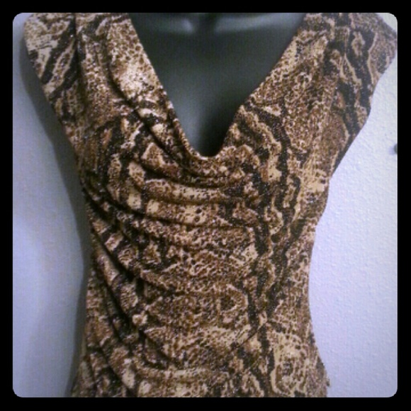 Snake skin print top