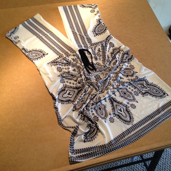 Black and White "Bandana" Print Dress