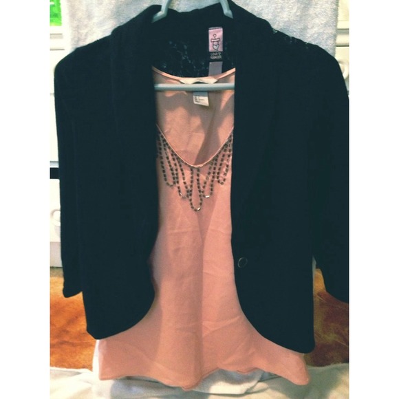 Lace-back blazer