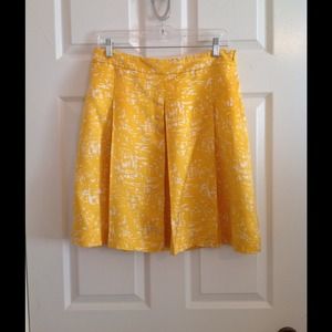 J. Crew Collection Yellow 100% Silk Skirt