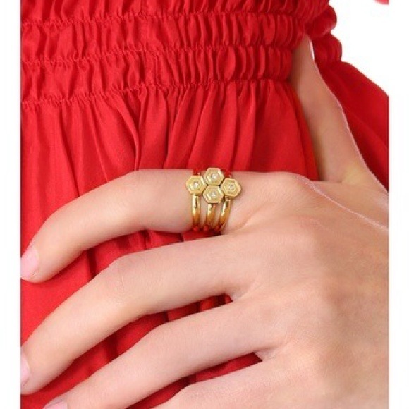 Rebecca Minkoff stackable hexagon ring - Picture 2 of 3