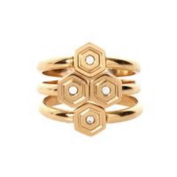 Rebecca Minkoff stackable hexagon ring - Picture 3 of 3