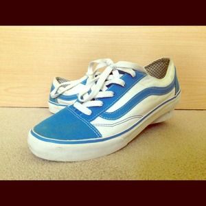 Blue and White Original Vans