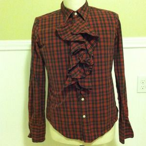 Ralph Lauren Blue Label ruffled fitted shirt
