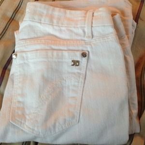 Cropped white Joe's jeans