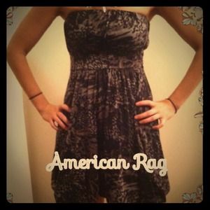 Black and gray animal print dress