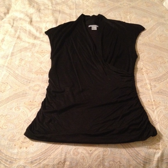 ❌SOLD❌H&M Ruched Black Top - Picture 3 of 4