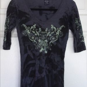 Sledge 3/4 Sleeve Graphic Shirt, Size S