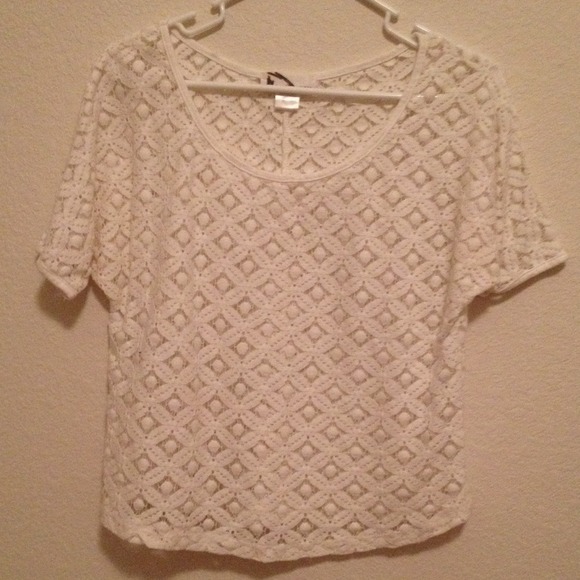 Crochet white shirt