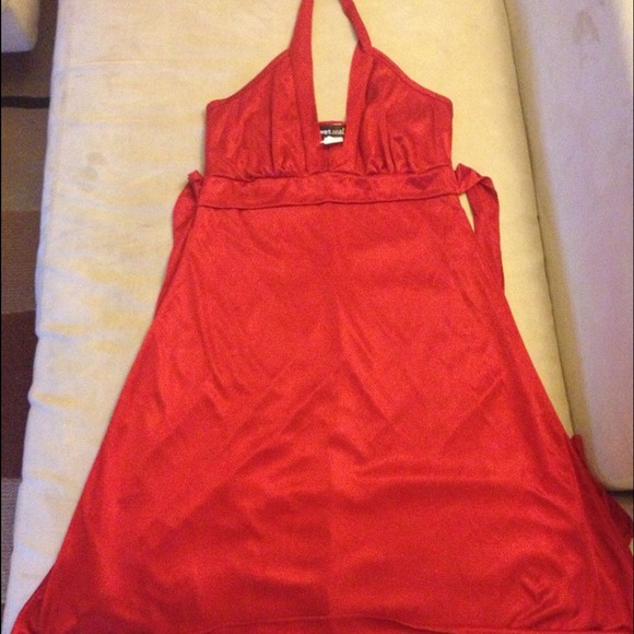 Wet Seal Red Halter Dress - Picture 1 of 3