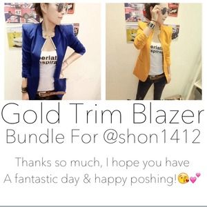 Gold Trim Blazer Bundle For @shon1412💕